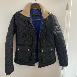 Barbour Quilted Jacket w/ teddy collar